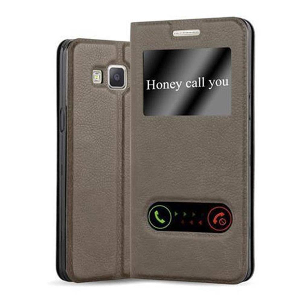 Cadorabo Schutzhülle für Samsung Galaxy A5 2015 Hülle in Braun Handyhülle Book Case Cover Etui