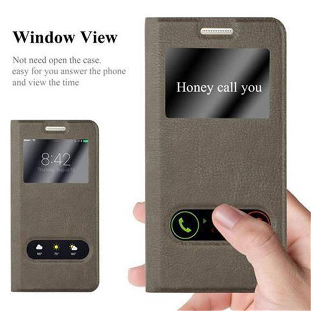 Cadorabo Schutzhülle für Samsung Galaxy A5 2015 Hülle in Braun Handyhülle Book Case Cover Etui
