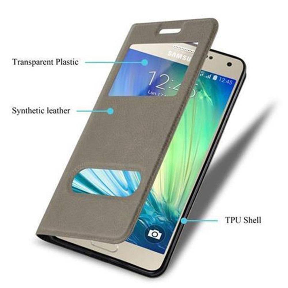 Cadorabo Schutzhülle für Samsung Galaxy A5 2015 Hülle in Braun Handyhülle Book Case Cover Etui