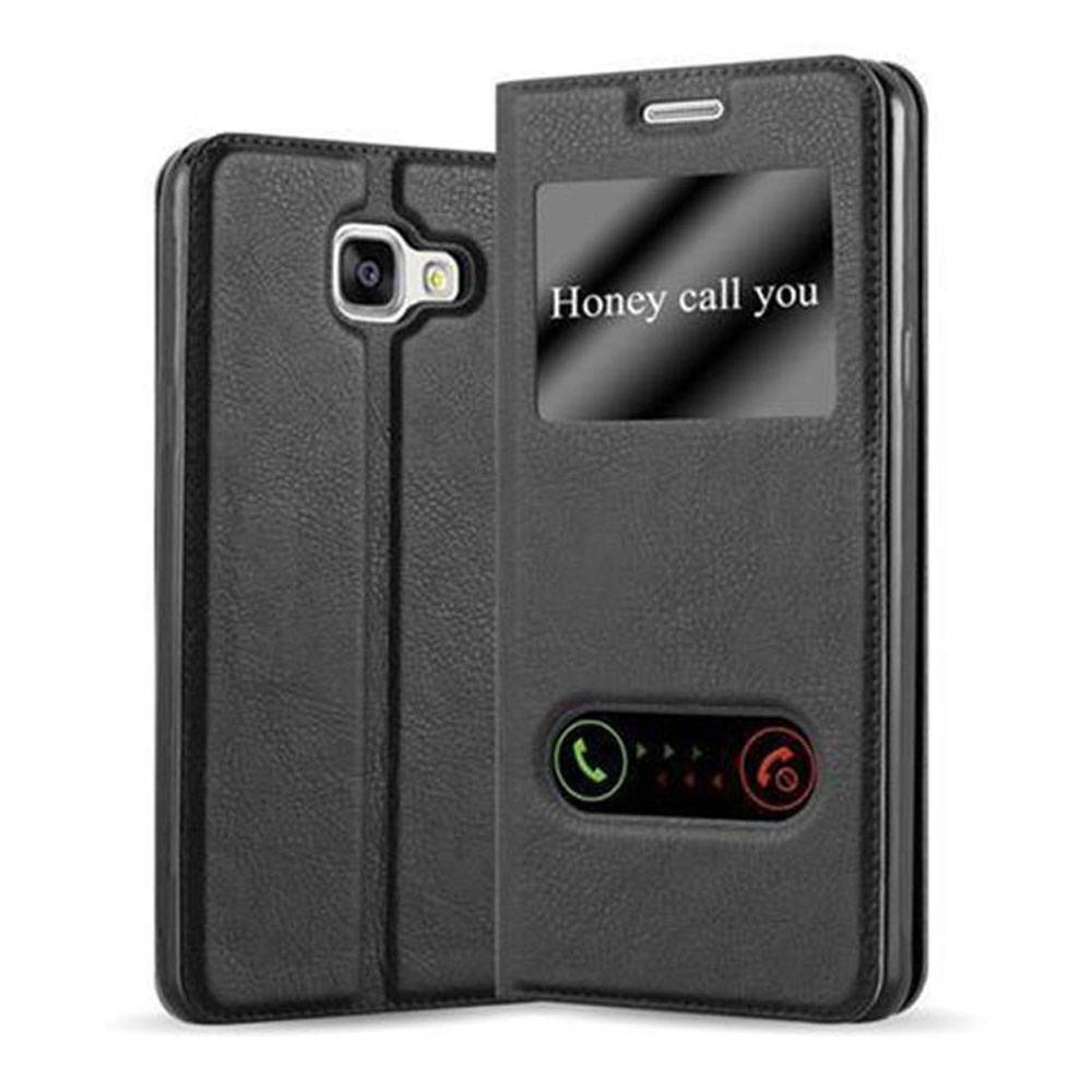 Cadorabo Schutzhülle für Samsung Galaxy A5 2016 Hülle in Schwarz Handyhülle Book Case Cover Etui