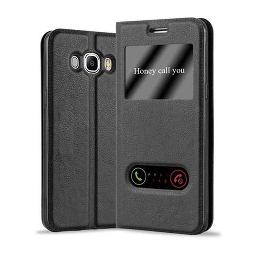 Cadorabo Schutzhülle für Samsung Galaxy J5 2016 Hülle in Schwarz Handyhülle Book Case Cover Etui