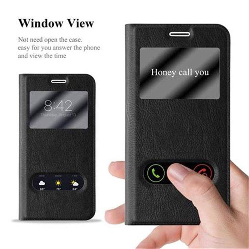 Cadorabo Schutzhülle für Samsung Galaxy J5 2016 Hülle in Schwarz Handyhülle Book Case Cover Etui