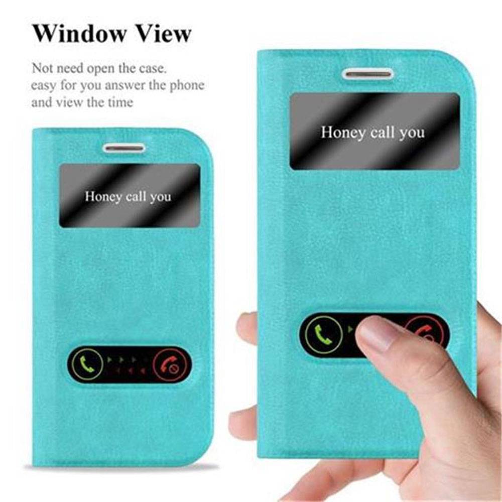 Cadorabo Schutzhülle für Samsung Galaxy S3 / S3 NEO Hülle in Türkis Handyhülle Book Case Cover Etui
