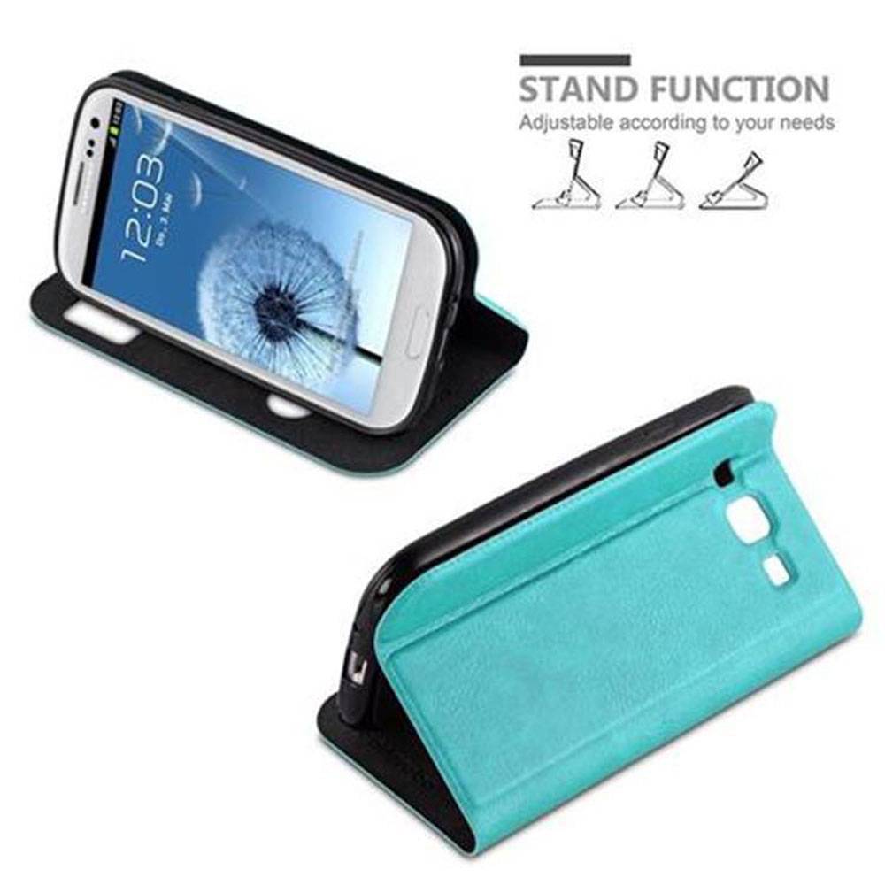 Cadorabo Schutzhülle für Samsung Galaxy S3 / S3 NEO Hülle in Türkis Handyhülle Book Case Cover Etui