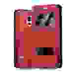 Cadorabo Schutzhülle für Samsung Galaxy S5 MINI / S5 MINI DUOS Hülle in Rot Handyhülle Book Case Cover Etui