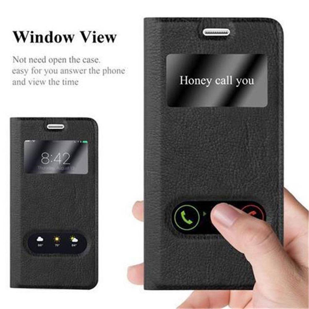 Cadorabo Schutzhülle für Samsung Galaxy S5 / S5 NEO Hülle in Schwarz Handyhülle Book Case Cover Etui