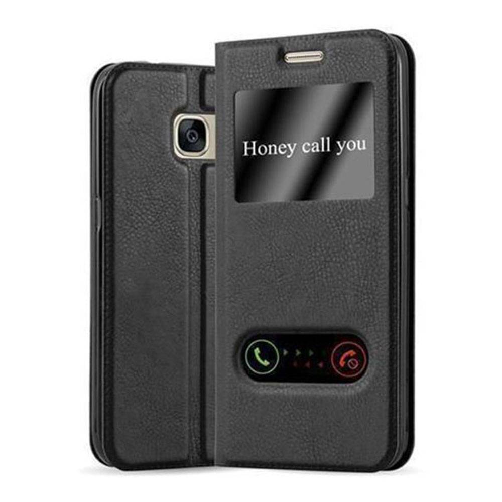 Cadorabo Schutzhülle für Samsung Galaxy S7 Hülle in Schwarz Handyhülle Book Case Cover Etui