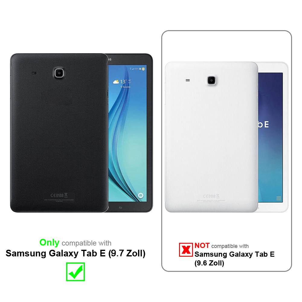 Cadorabo Panzer Folie für Samsung Galaxy TAB E (9.7 Zoll) in Transparent Schutzfolie Tablet Gehärtetes Tempered