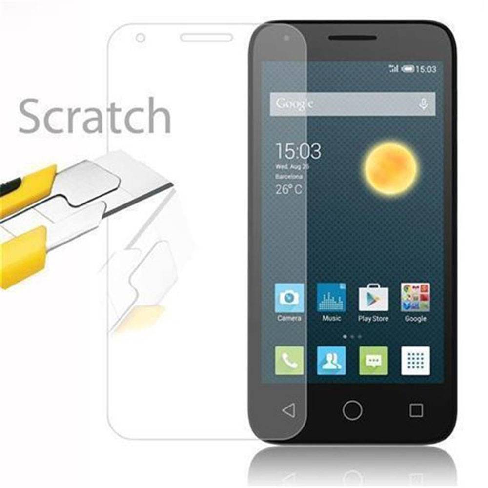 Cadorabo Panzer Folie für Alcatel PIXI 3 (5 Zoll) Schutzfolie in Transparent Gehärtetes Tempered Display-Schutzglas