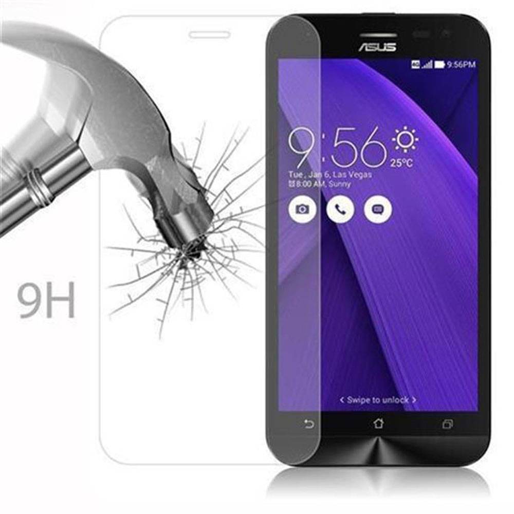 Cadorabo Panzer Folie für Asus ZenFone 2 (5 Zoll) Schutzfolie in Transparent Gehärtetes Tempered Display-Schutzglas