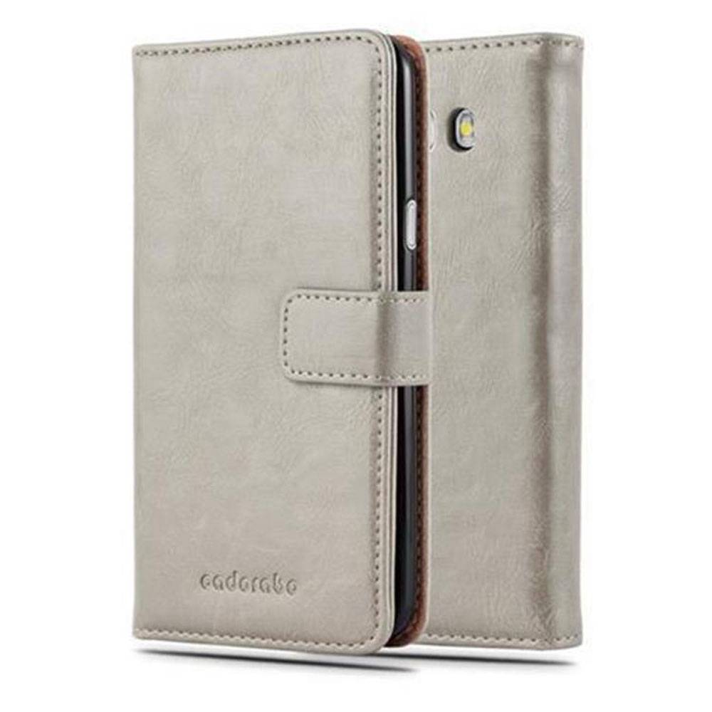 Cadorabo Hülle für Samsung Galaxy J7 2016 Schutzhülle in Braun Handyhülle Book Tasche Case Etui Luxury