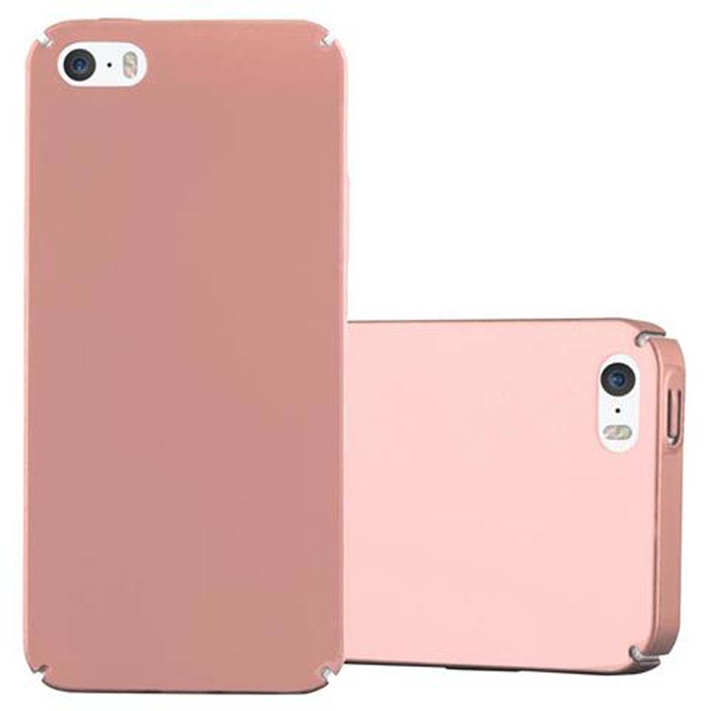 Cadorabo Hülle für Apple iPhone 5 / 5S / SE 2016 Schutzhülle in Rosa Hard Case Handy Hülle Etui