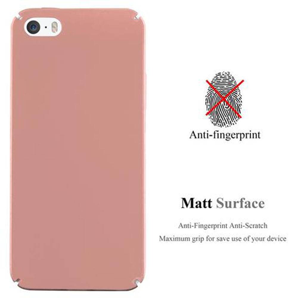 Cadorabo Hülle für Apple iPhone 5 / 5S / SE 2016 Schutzhülle in Rosa Hard Case Handy Hülle Etui