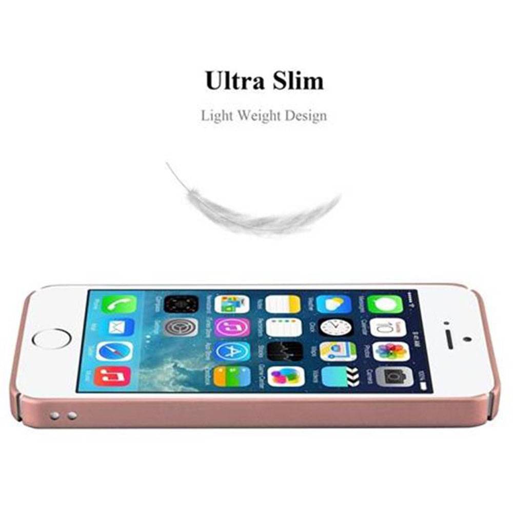 Cadorabo Hülle für Apple iPhone 5 / 5S / SE 2016 Schutzhülle in Rosa Hard Case Handy Hülle Etui
