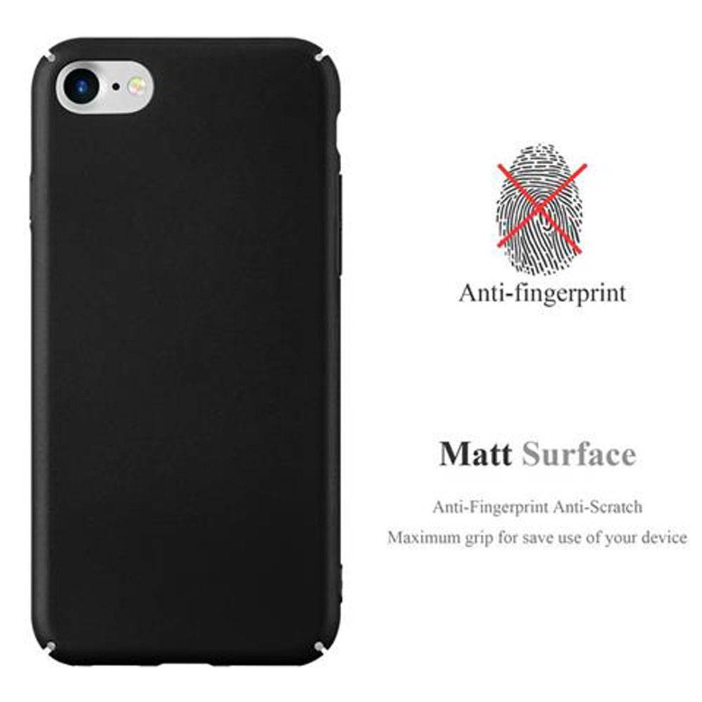 Cadorabo Hülle für Apple iPhone 7 / 7S / 8 / SE 2020 Schutzhülle in Schwarz Hard Case Handy Hülle Etui