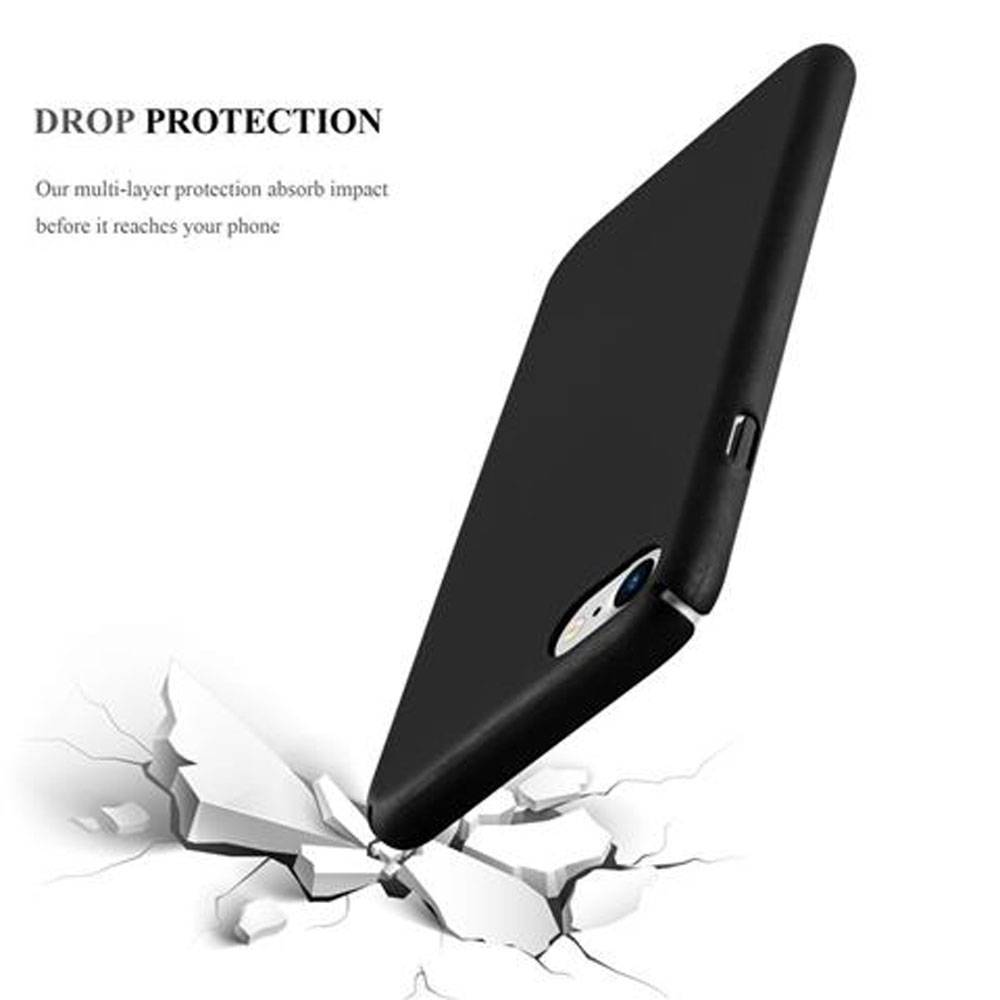 Cadorabo Hülle für Apple iPhone 7 / 7S / 8 / SE 2020 Schutzhülle in Schwarz Hard Case Handy Hülle Etui