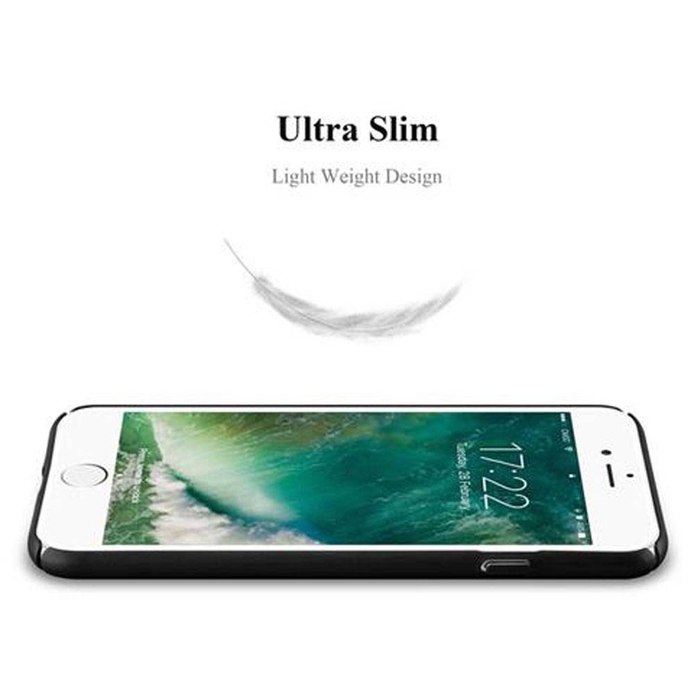 Cadorabo Hülle für Apple iPhone 7 / 7S / 8 / SE 2020 Schutzhülle in Schwarz Hard Case Handy Hülle Etui