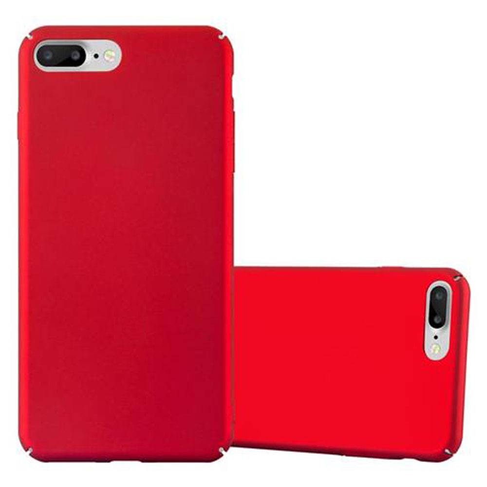 Cadorabo Hülle für Apple iPhone 7 PLUS / 7S PLUS / 8 PLUS Schutzhülle in Rot Hard Case Handy Hülle Etui