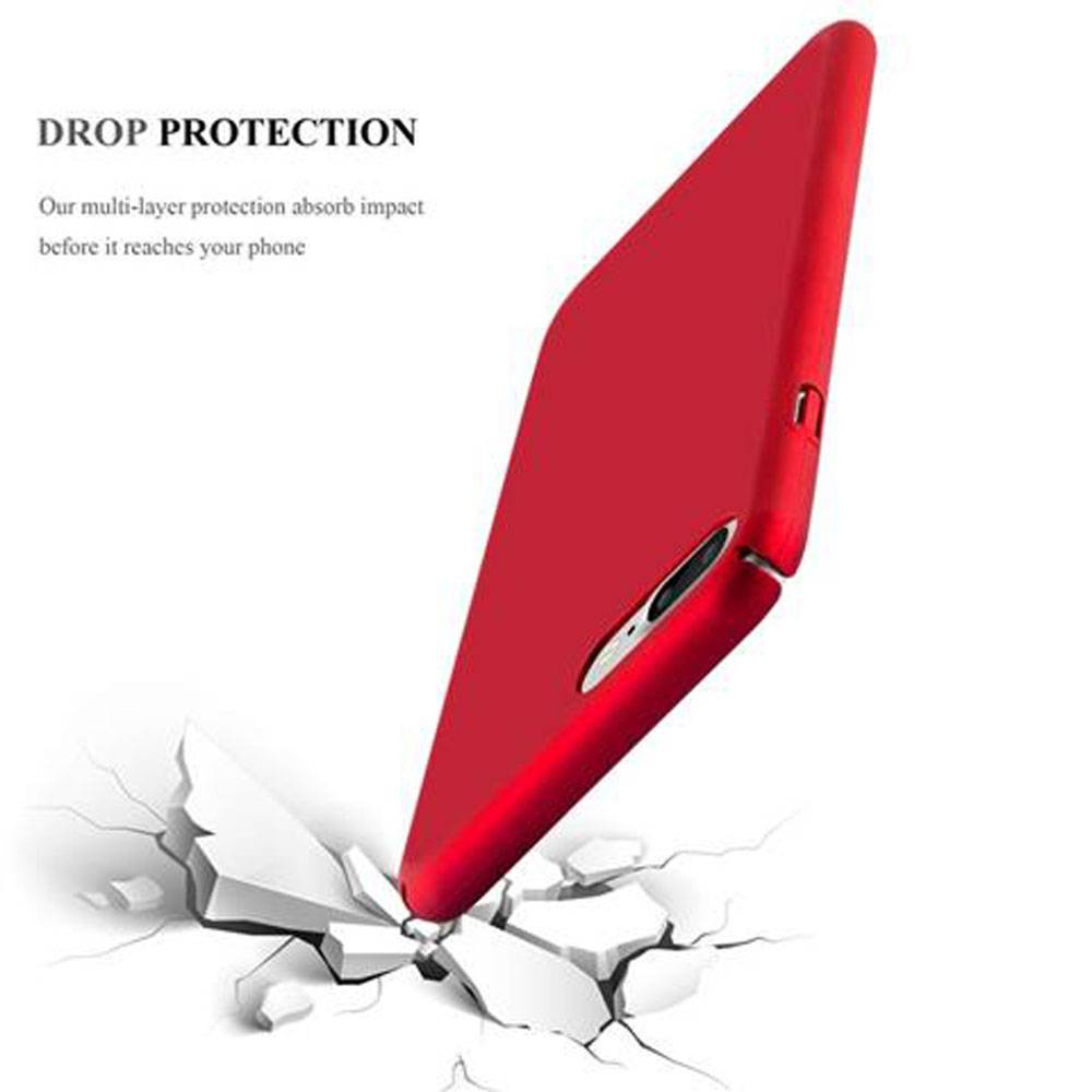 Cadorabo Hülle für Apple iPhone 7 PLUS / 7S PLUS / 8 PLUS Schutzhülle in Rot Hard Case Handy Hülle Etui