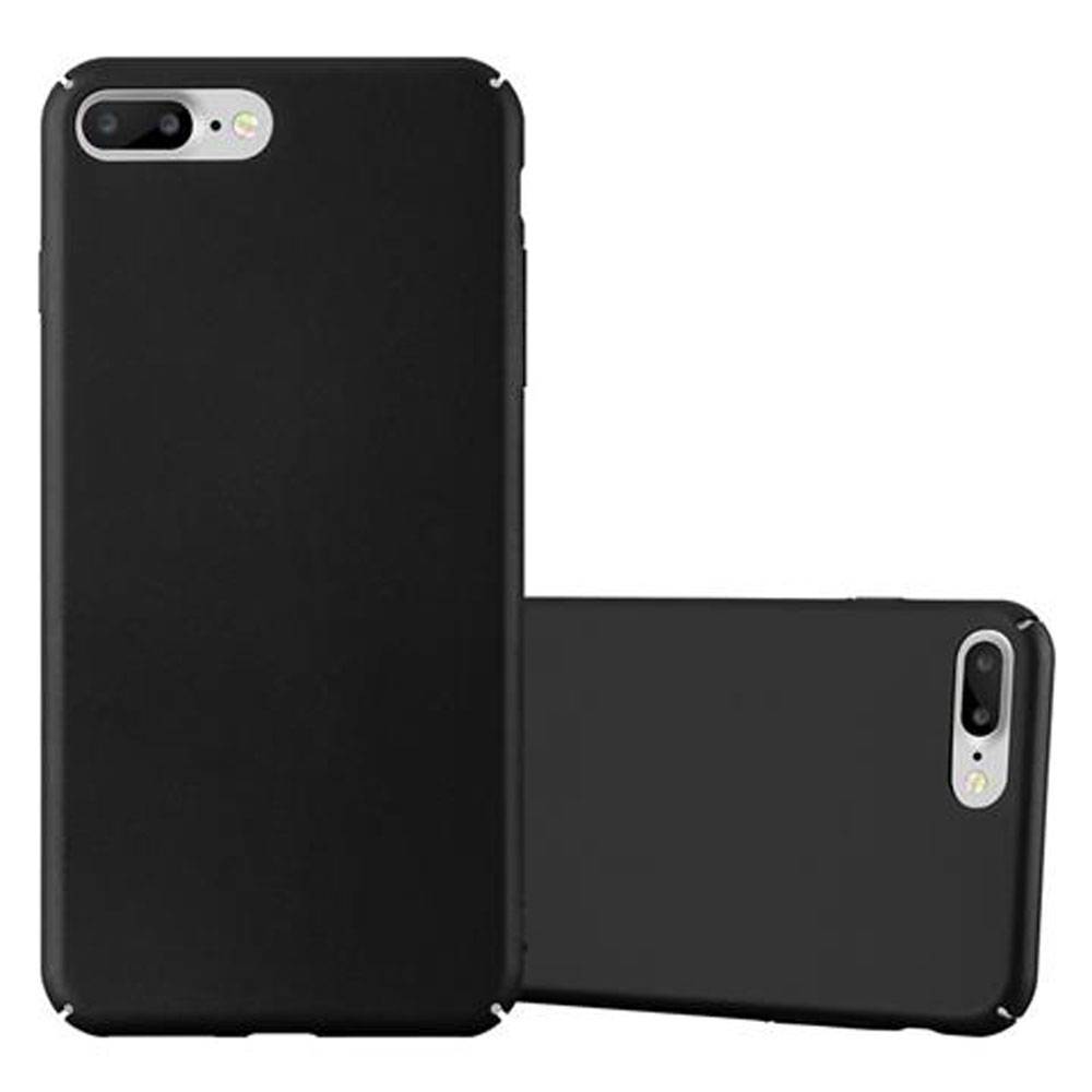Cadorabo Hülle für Apple iPhone 7 PLUS / 7S PLUS / 8 PLUS Schutzhülle in Schwarz Hard Case Handy Hülle Etui