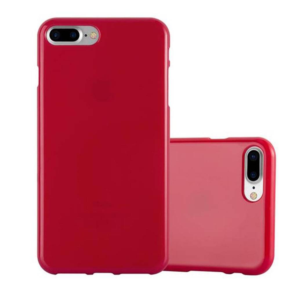 Cadorabo Schutzhülle für Apple iPhone 7 PLUS / 7S PLUS / 8 PLUS Hülle in Rot TPU Etui Hülle Case Cover