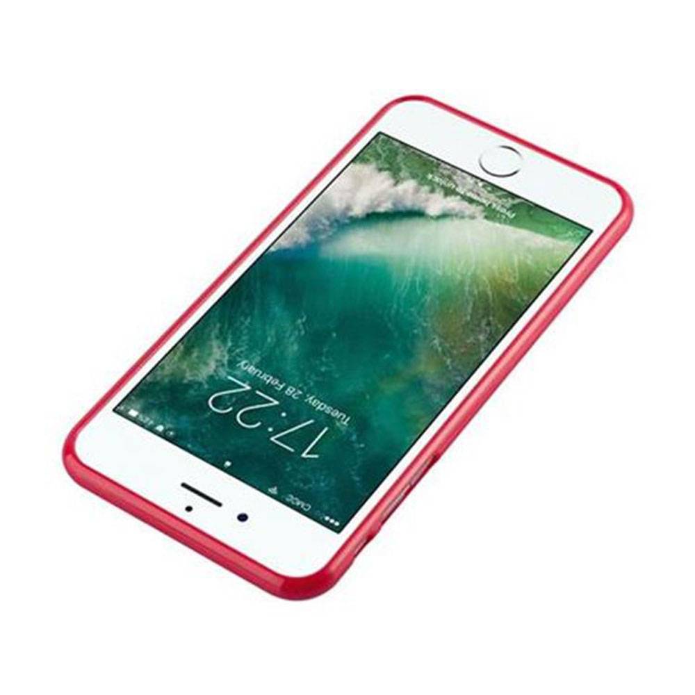 Cadorabo Schutzhülle für Apple iPhone 7 PLUS / 7S PLUS / 8 PLUS Hülle in Rot TPU Etui Hülle Case Cover