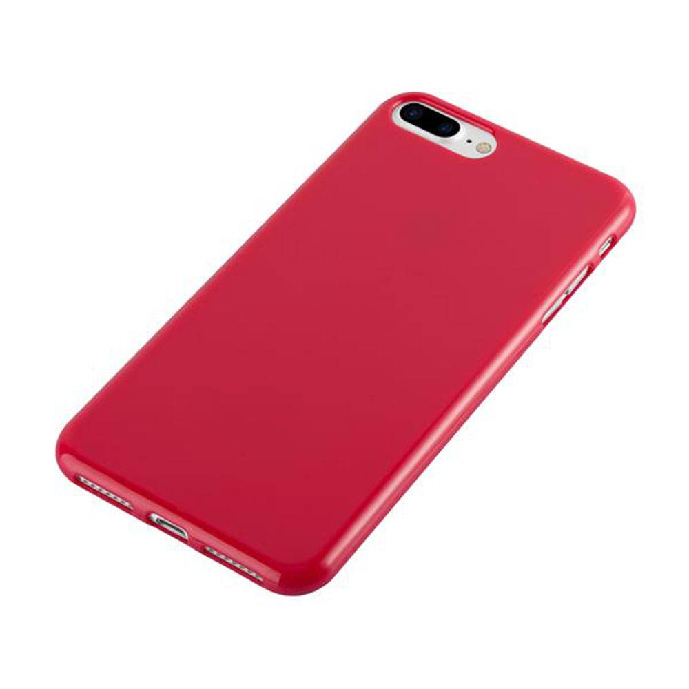 Cadorabo Schutzhülle für Apple iPhone 7 PLUS / 7S PLUS / 8 PLUS Hülle in Rot TPU Etui Hülle Case Cover