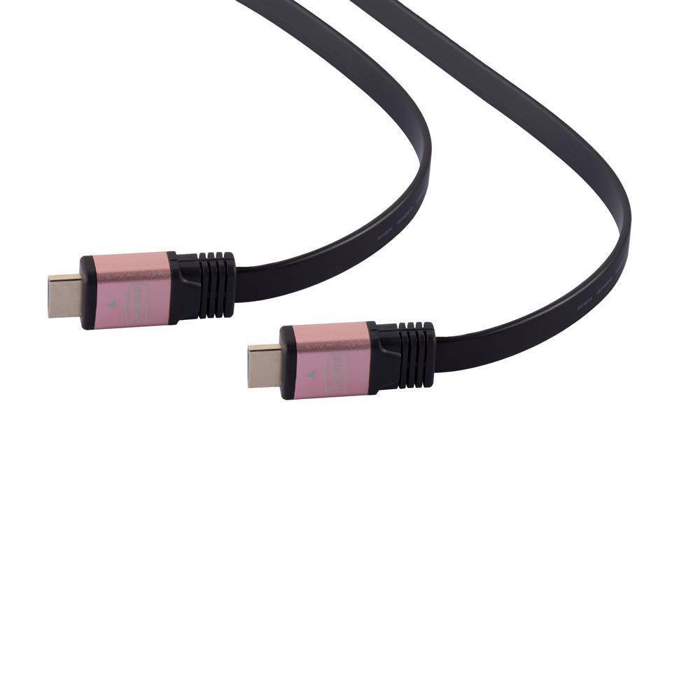 Cadorabo 1.8 m Slim Series (Flaches Kabel) Steckerkabel mit kompatiblen HDMI-Anschluss