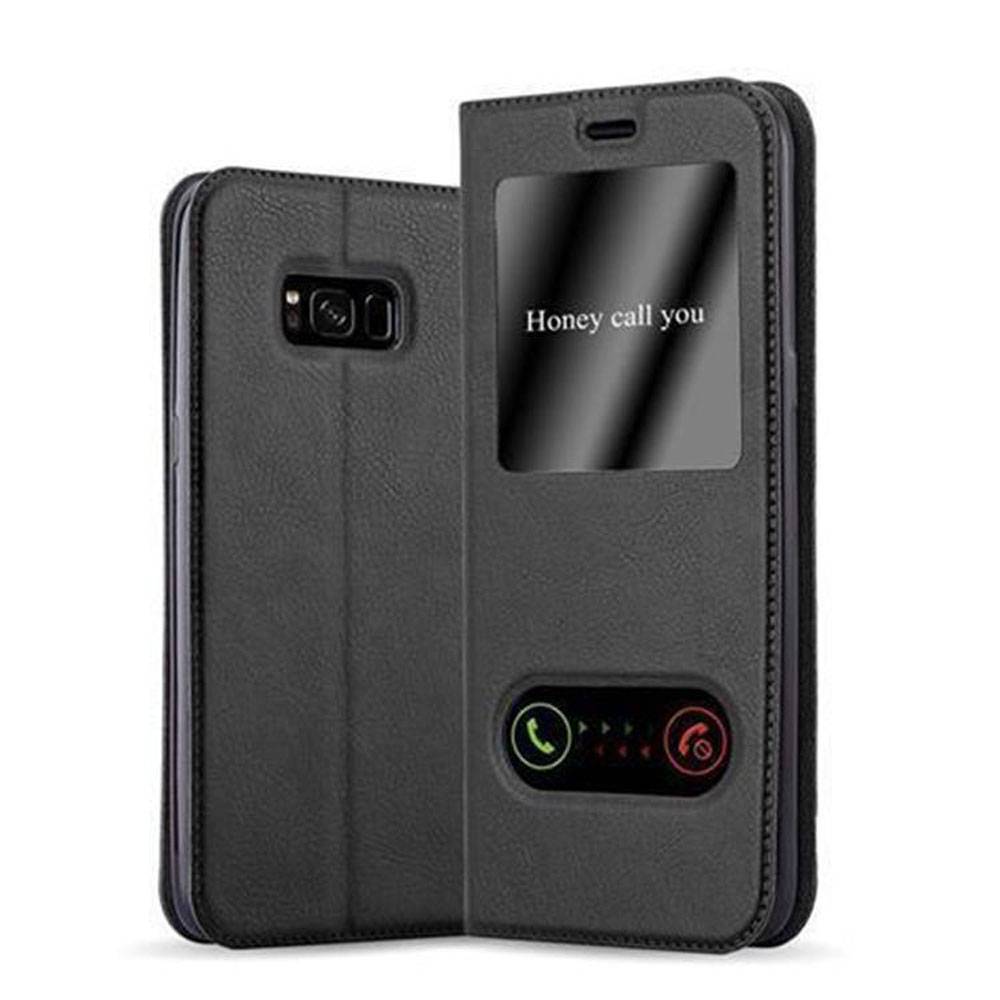 Cadorabo Schutzhülle für Samsung Galaxy S8 Hülle in Schwarz Handyhülle Book Case Cover Etui
