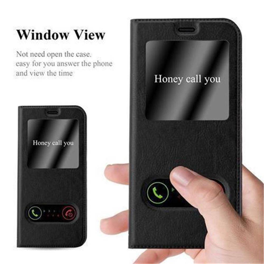 Cadorabo Schutzhülle für Samsung Galaxy S8 Hülle in Schwarz Handyhülle Book Case Cover Etui