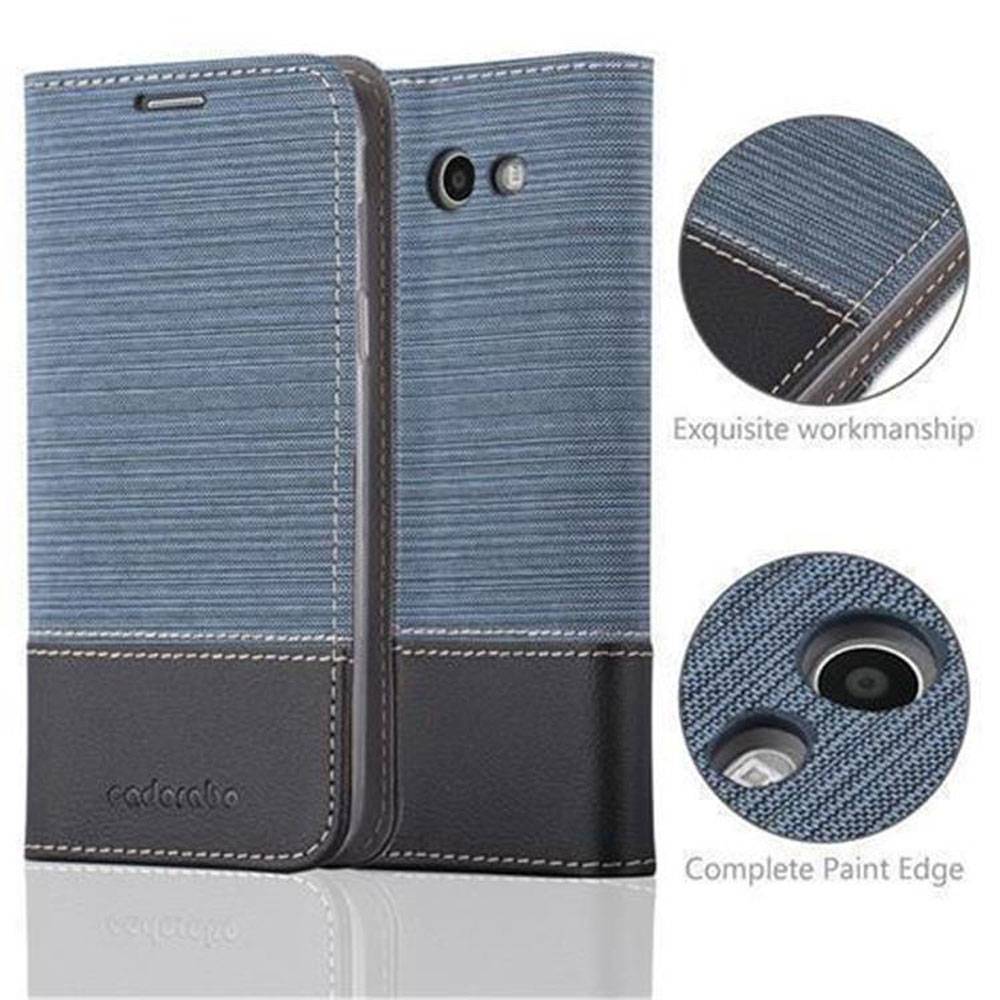 Cadorabo Hülle für Samsung Galaxy J7 2017 US Version Schutzhülle in Blau Handy Hülle Etui Book Case Cover