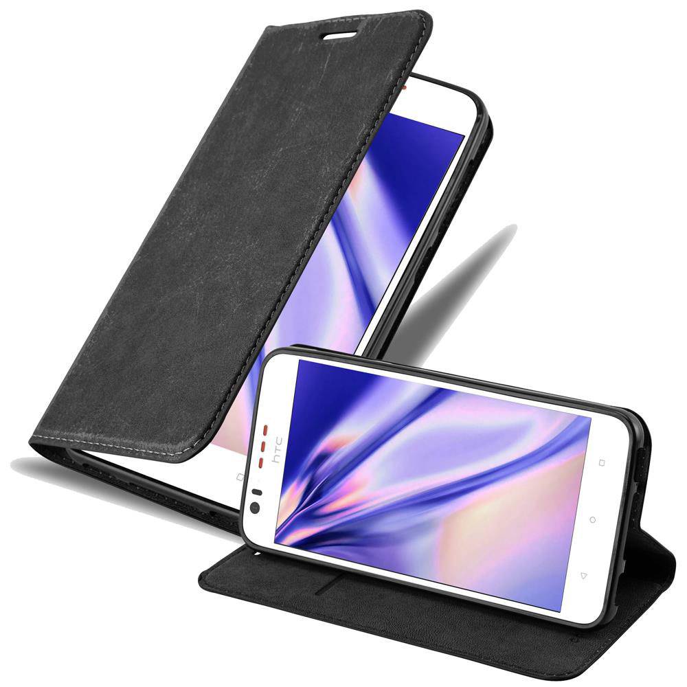 Cadorabo Hülle für HTC Desire 10 LIFESTYLE / Desire 825 Schutz Hülle in Schwarz Handyhülle Etui Case Cover