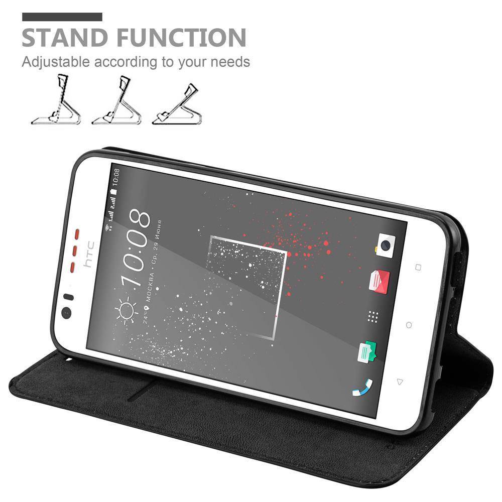 Cadorabo Hülle für HTC Desire 10 LIFESTYLE / Desire 825 Schutz Hülle in Schwarz Handyhülle Etui Case Cover