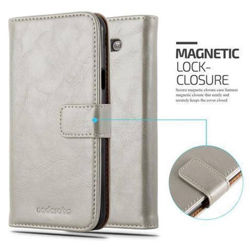 Cadorabo Hülle für Samsung Galaxy J3 2017 US Version Schutzhülle in Braun Handyhülle Book Tasche Case Etui Luxury