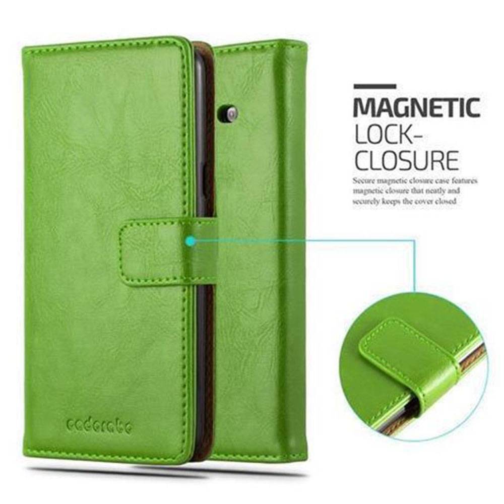 Cadorabo Hülle für Samsung Galaxy J5 2017 US Version Schutzhülle in Grün Handyhülle Book Tasche Case Etui Luxury