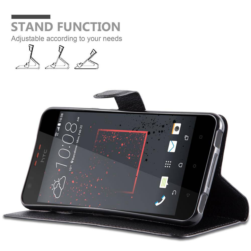 Cadorabo Hülle für HTC Desire 10 LIFESTYLE / Desire 825 Schutz Hülle in Schwarz Handyhülle Etui Case Cover