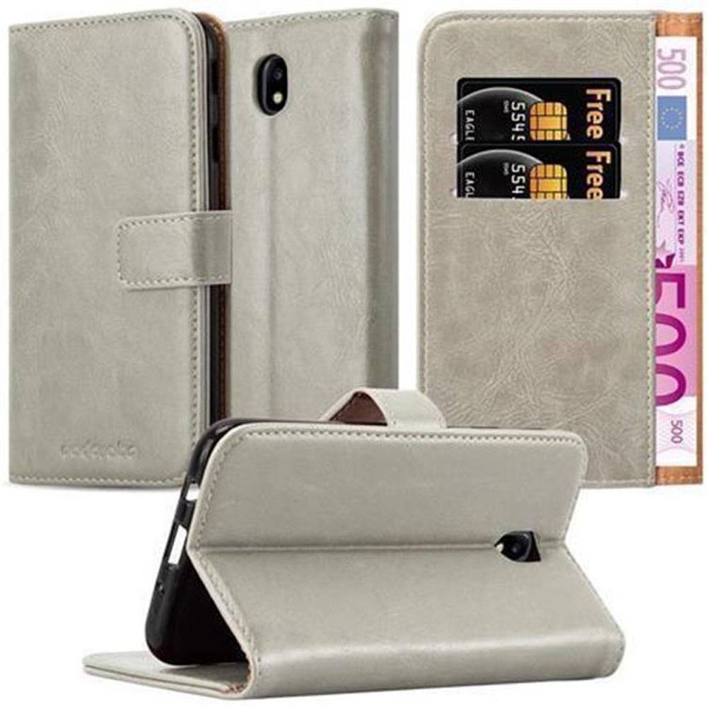 Cadorabo Hülle für Samsung Galaxy J5 2017 Schutzhülle in Braun Handyhülle Book Tasche Case Etui Luxury
