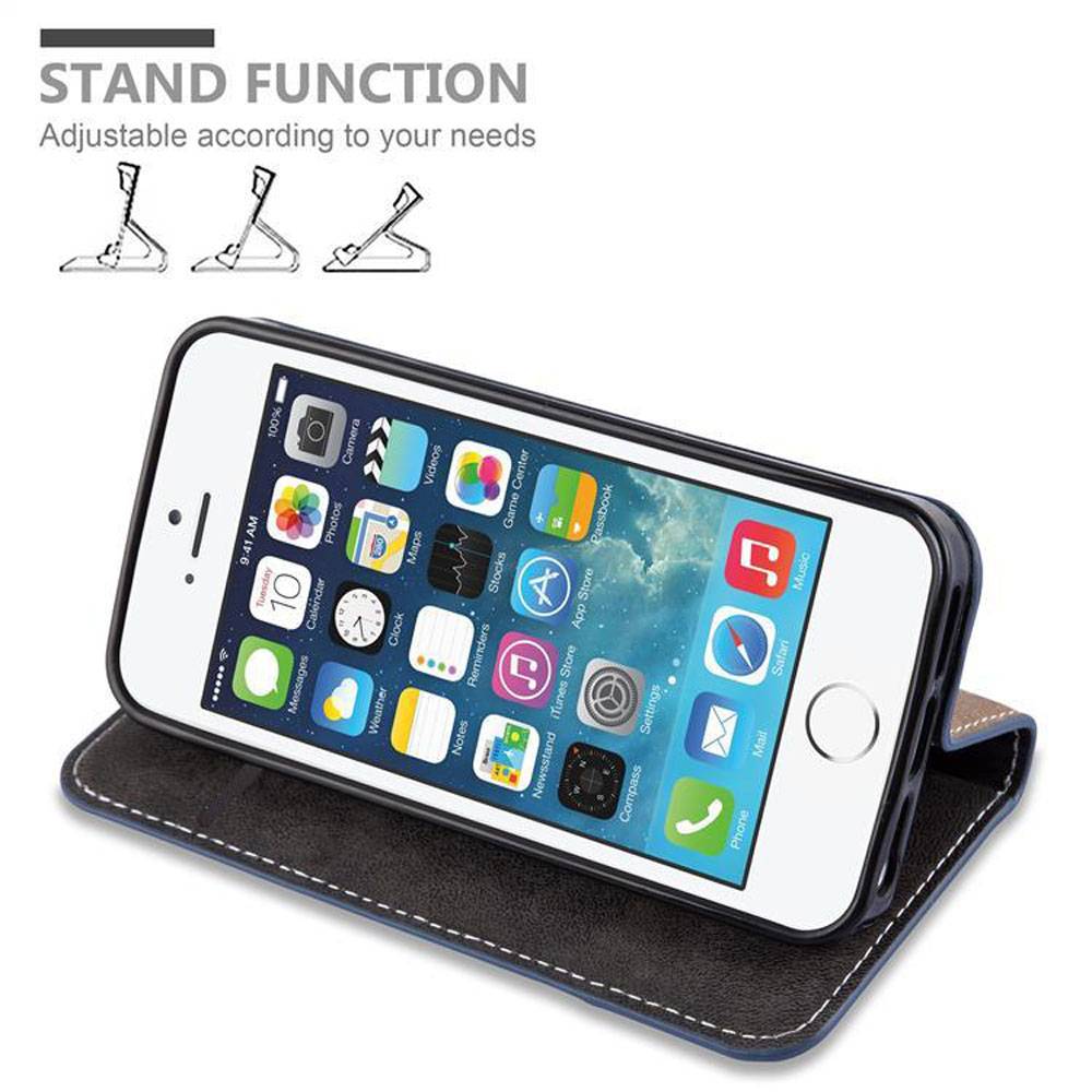 Cadorabo Hülle für Apple iPhone 4 / 4S Schutzhülle in Rot SHandyhülle Book Case Etui Kunstleder
