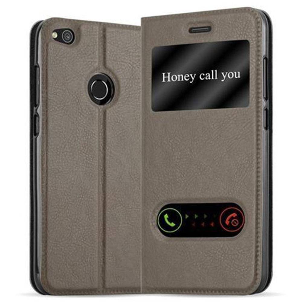 Cadorabo Schutzhülle für Huawei P8 LITE 2017 / P9 LITE 2017 Hülle in Braun Handyhülle Book Case Cover Etui