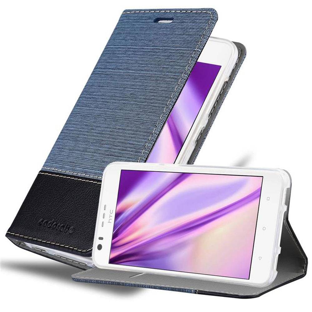 Cadorabo Hülle für HTC Desire 10 LIFESTYLE / Desire 825 Schutzhülle in Blau Handy Hülle Etui Book Case Cover