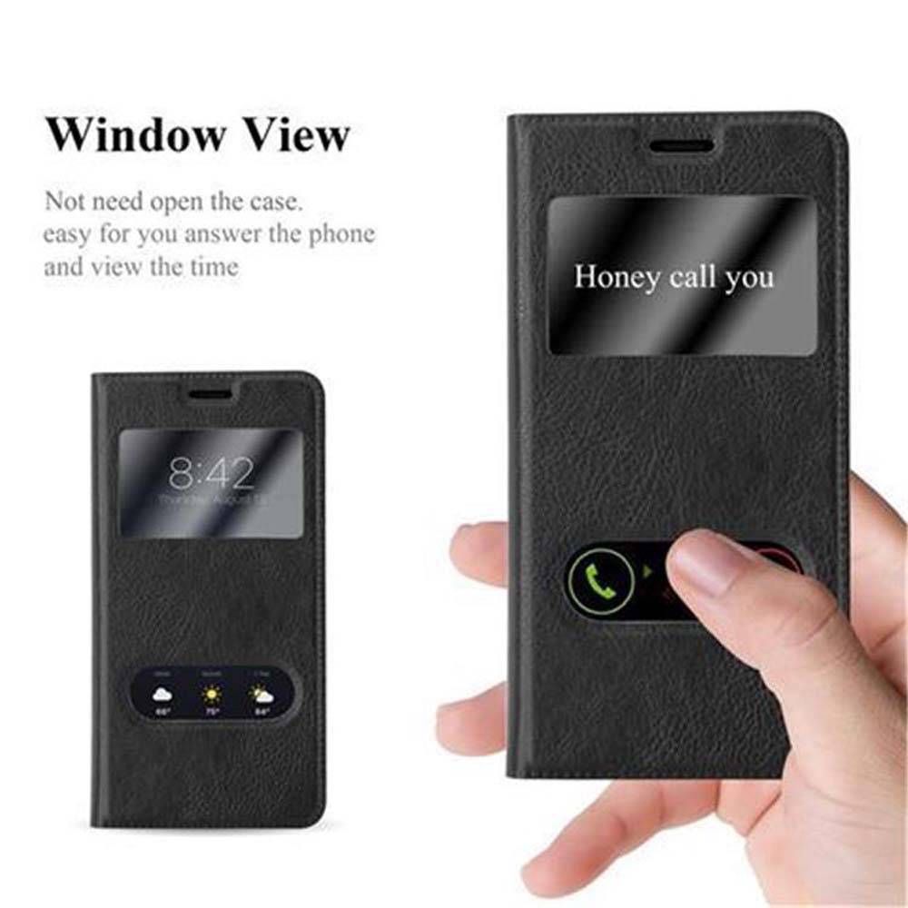 Cadorabo Schutzhülle für Apple iPhone X / XS Hülle in Schwarz Handyhülle Book Case Cover Etui