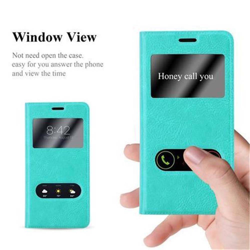 Cadorabo Schutzhülle für Apple iPhone X / XS Hülle in Türkis Handyhülle Book Case Cover Etui