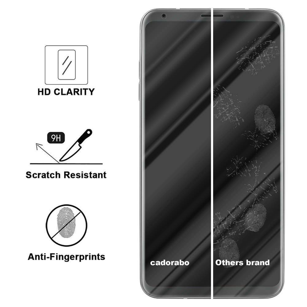 Cadorabo Panzer Folie für LG V30 / V30+ / V30S / V30S+ Schutzfolie in Transparent Gehärtetes Tempered Display-Schutzglas