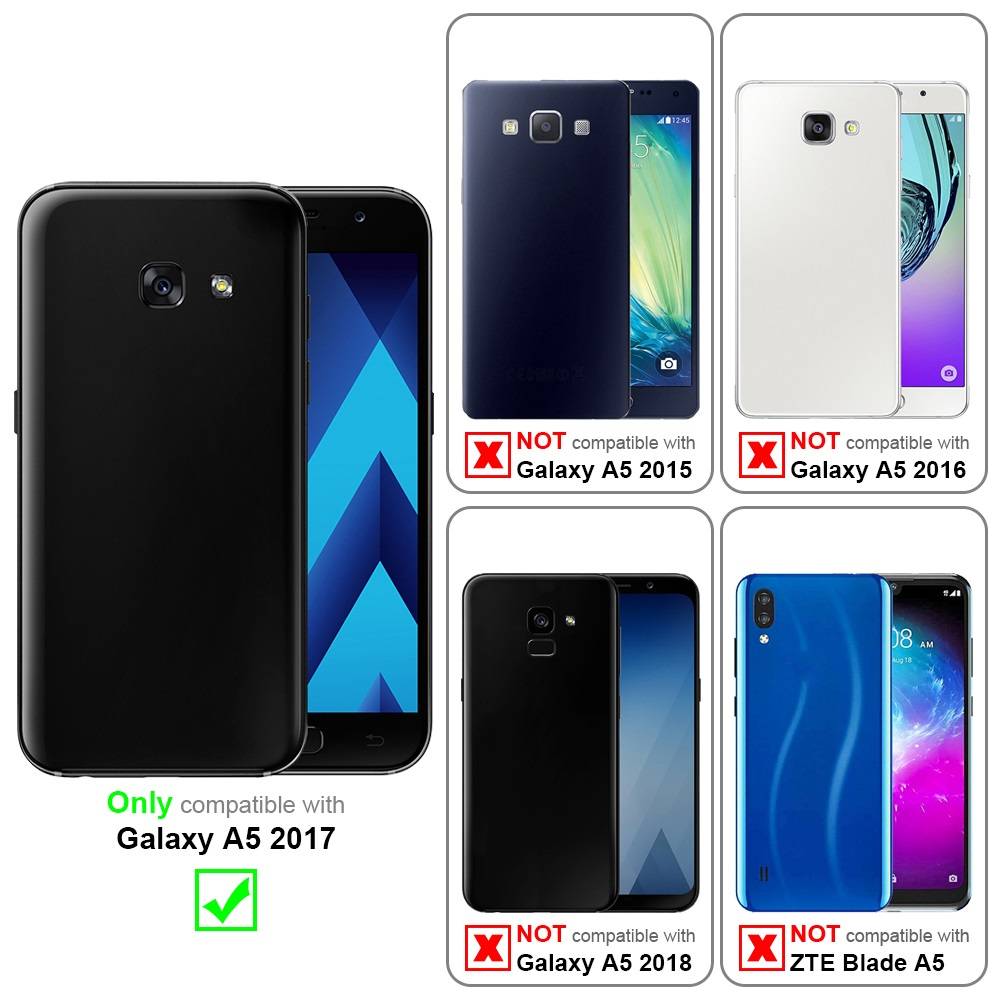 Cadorabo Schutzhülle für Samsung Galaxy A5 2017 Hülle in Braun Handyhülle Book Case Cover Etui