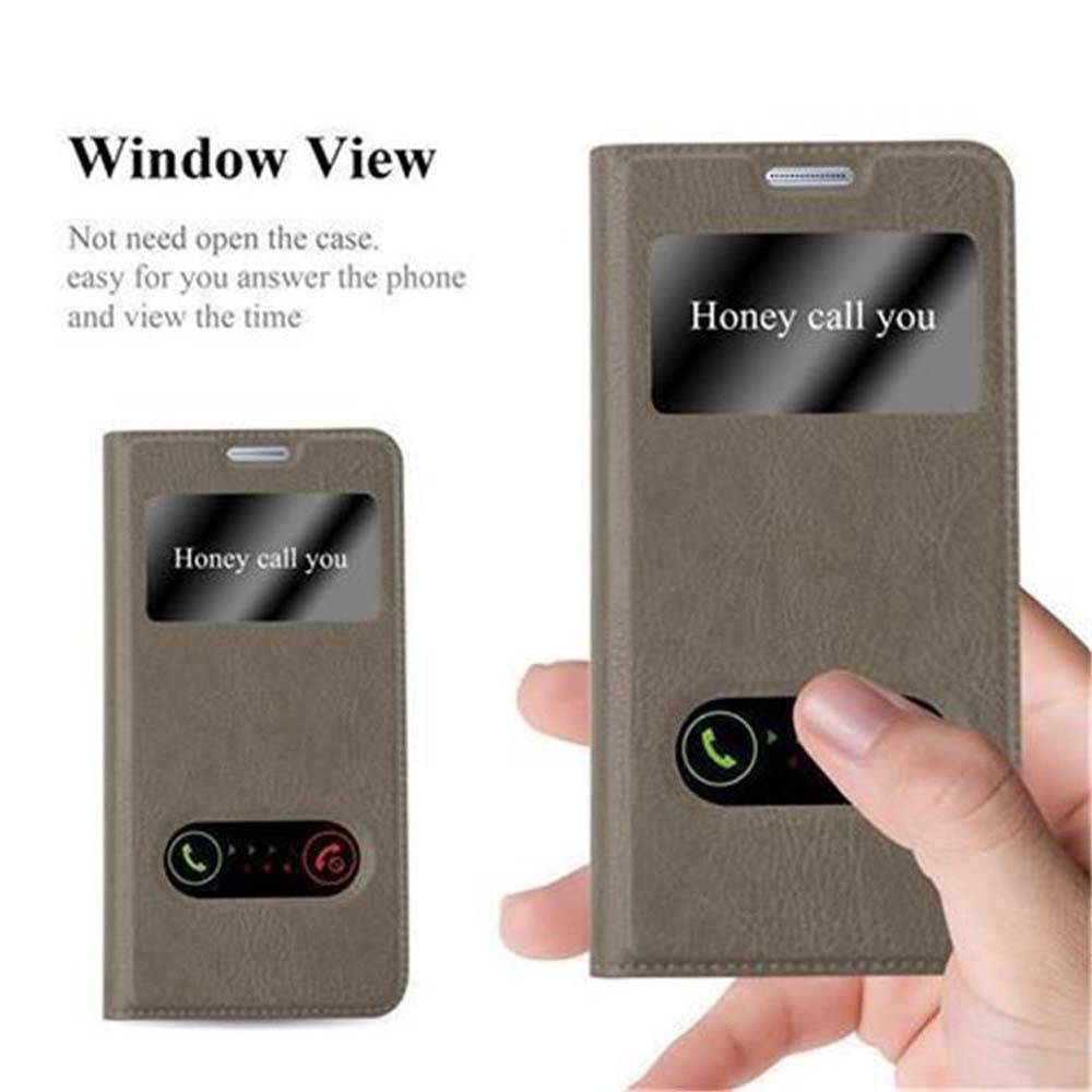 Cadorabo Schutzhülle für Samsung Galaxy A5 2017 Hülle in Braun Handyhülle Book Case Cover Etui