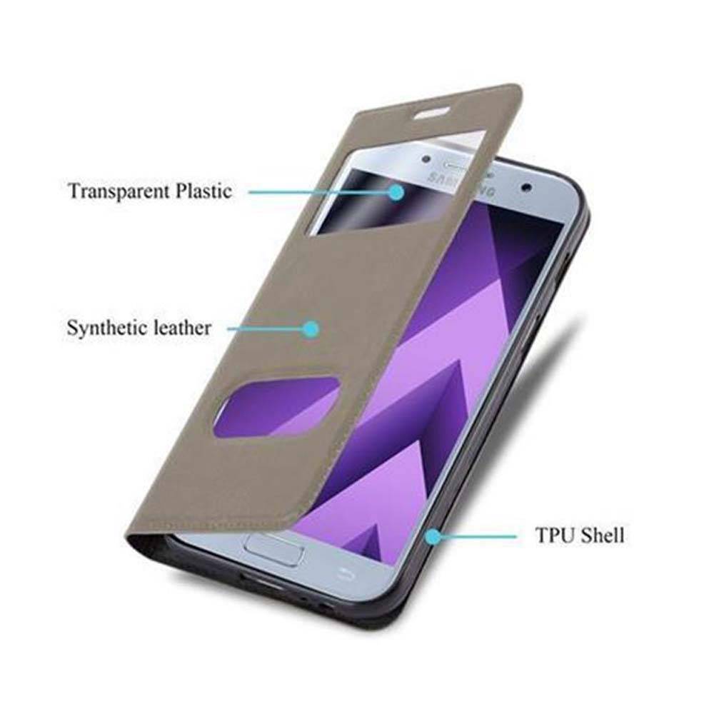 Cadorabo Schutzhülle für Samsung Galaxy A5 2017 Hülle in Braun Handyhülle Book Case Cover Etui
