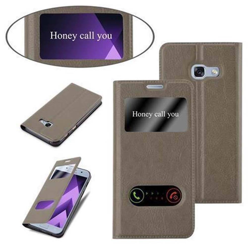 Cadorabo Schutzhülle für Samsung Galaxy A5 2017 Hülle in Braun Handyhülle Book Case Cover Etui