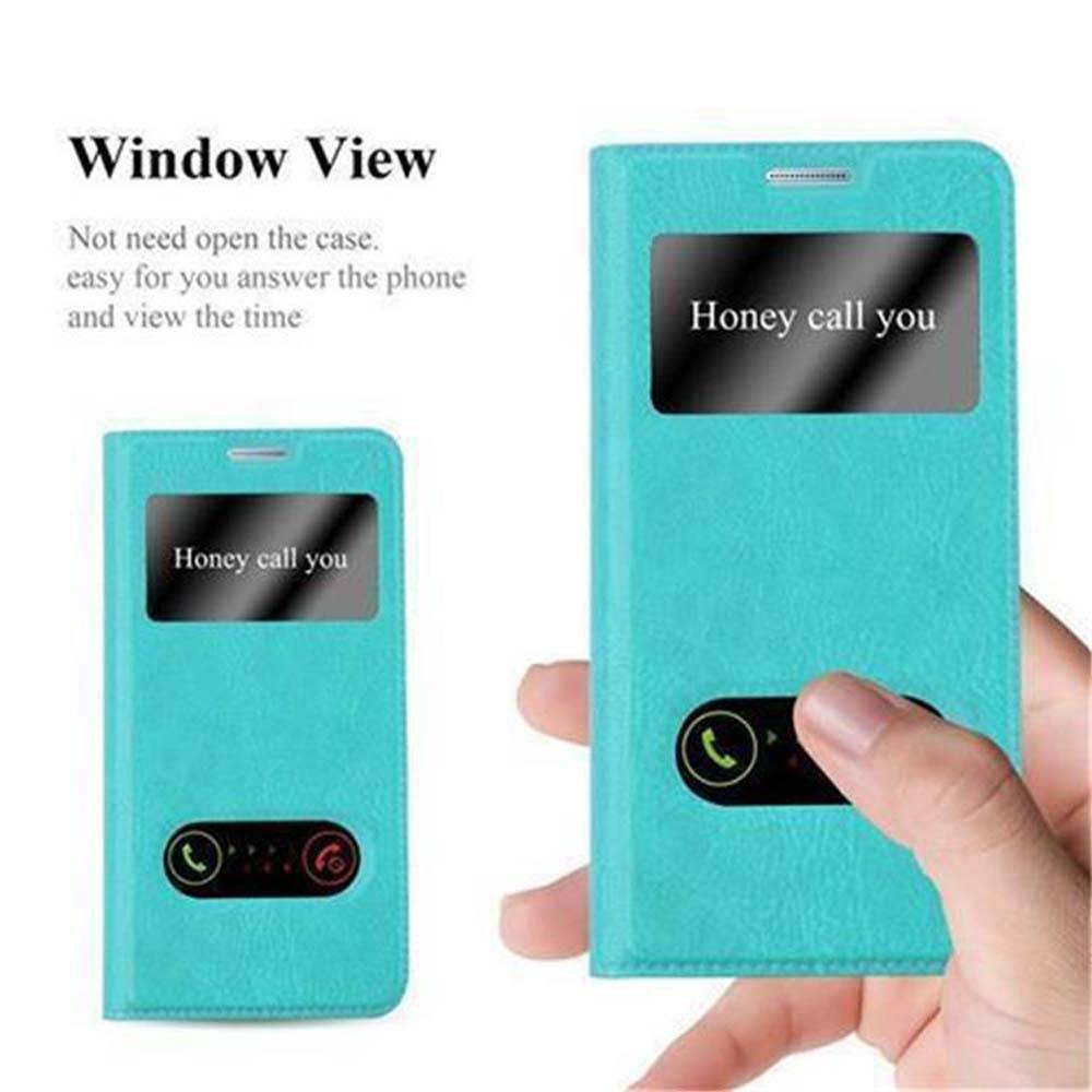 Cadorabo Schutzhülle für Samsung Galaxy A5 2017 Hülle in Türkis Handyhülle Book Case Cover Etui