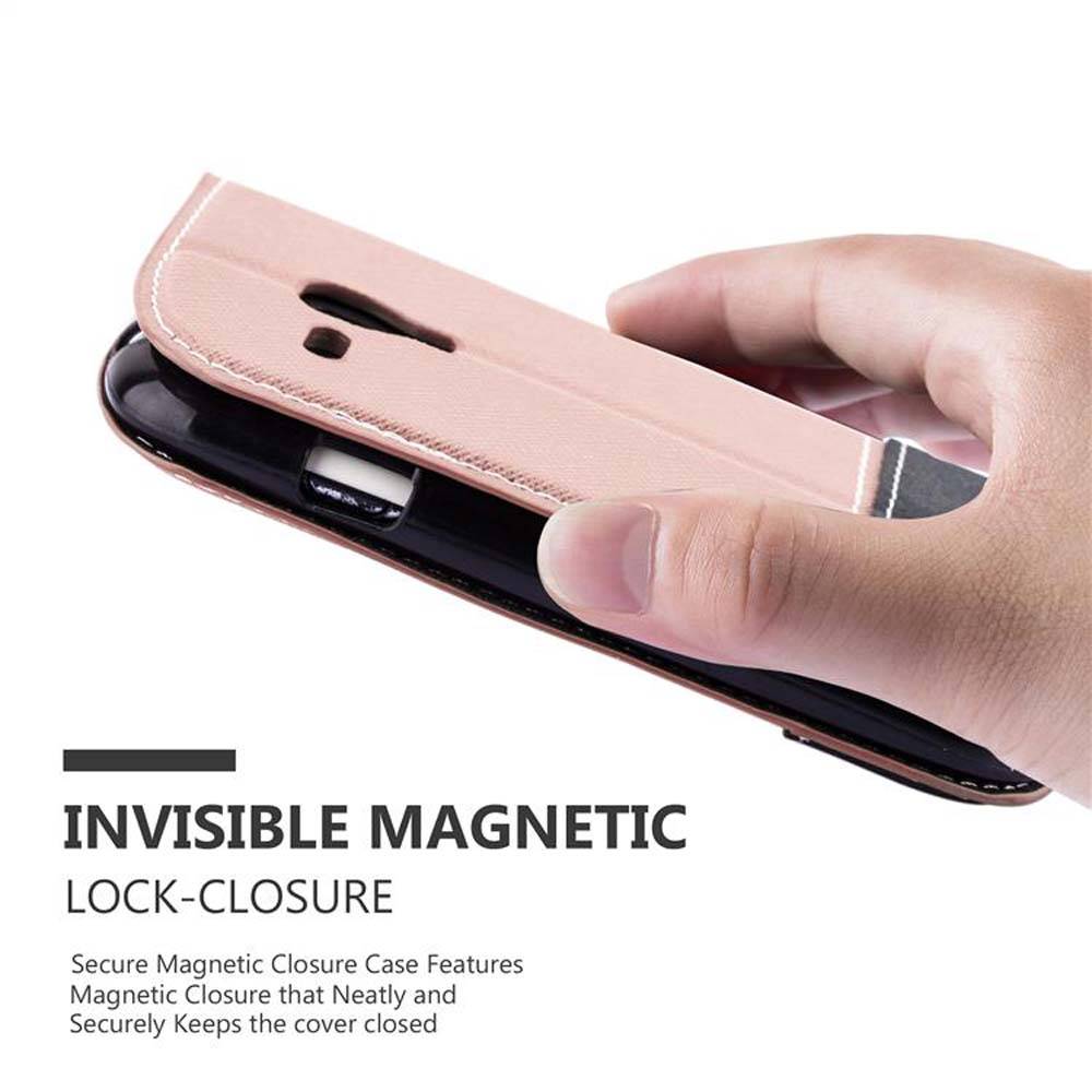 Cadorabo Hülle für Samsung Galaxy S3 MINI Schutzhülle in Rosa SHandyhülle Book Case Etui Kunstleder