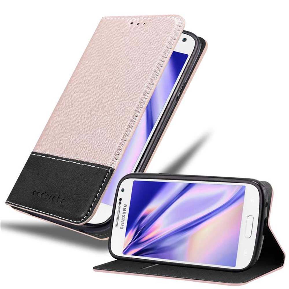 Cadorabo Hülle für Samsung Galaxy S4 MINI Schutzhülle in Rosa SHandyhülle Book Case Etui Kunstleder